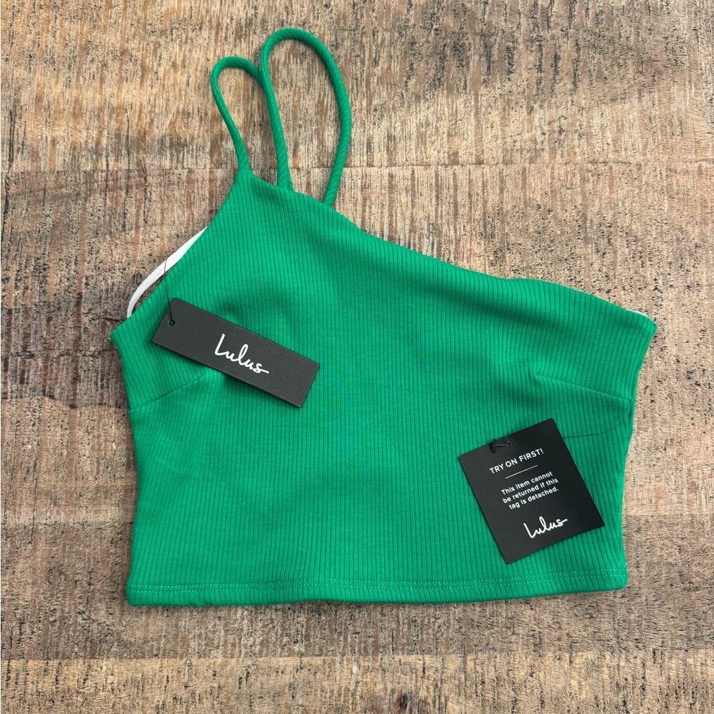 Lulu's Vibrant Green Ribbed Top